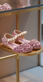 Pink Girls Dress Shoes With Sequins